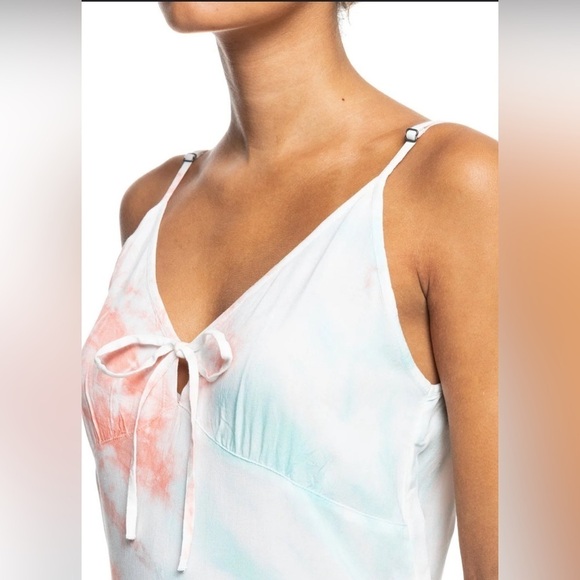 NWOT ROXY Tie Dye Strappy Maxi Dress sz M - Picture 2 of 9